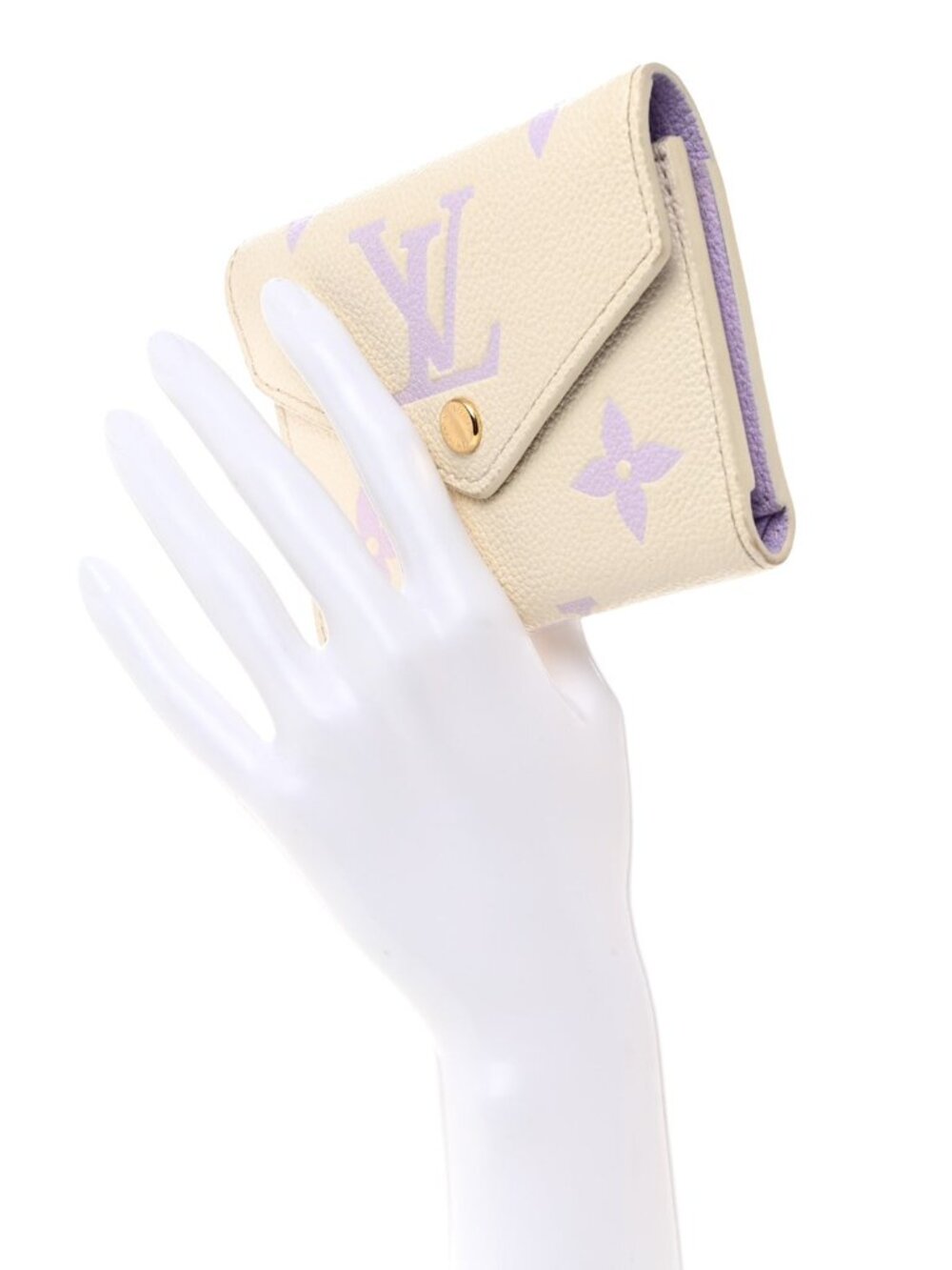 LOUIS VUITTON Empreinte Monogram Giant Victorine Wallet Latte Bubble Tea